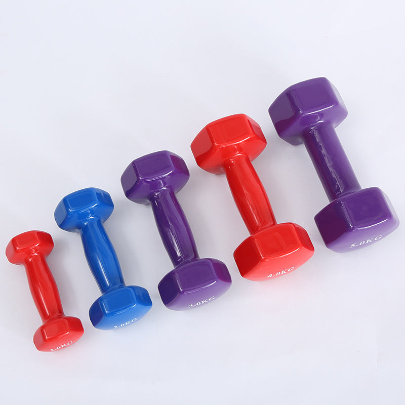 Colorful fitness dumbbells 