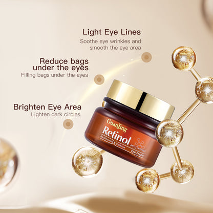Natural Retinol Eye Cream – Anti-Aging, Moisturizing, and Skin Brightening – Vegan and Organic
