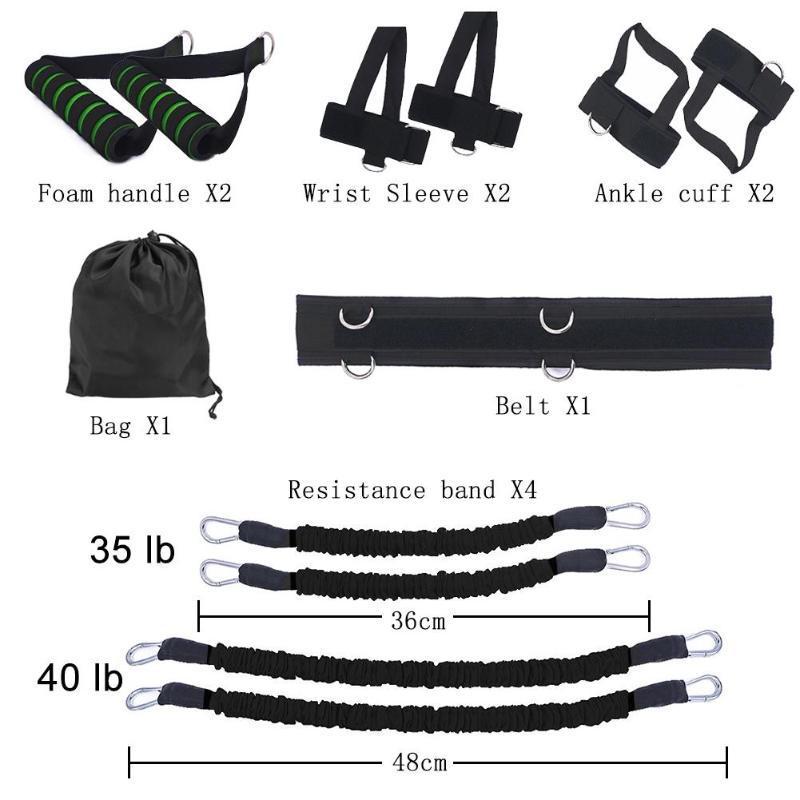Complete training set with ropes