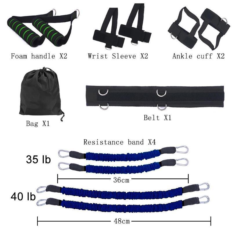 Complete training set with ropes