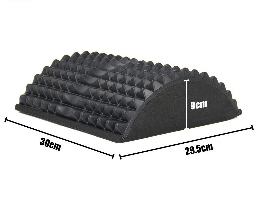 Yoga mat with teardrop waist pillow