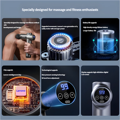 Lenovo Massage Gun, complete kit